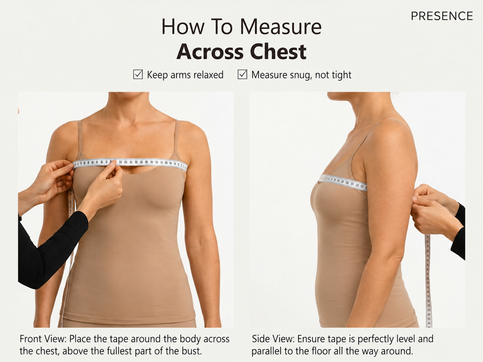 How to measure across chest