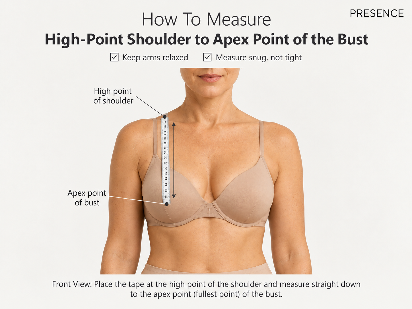 How to measure highpoint shoulder to bust
