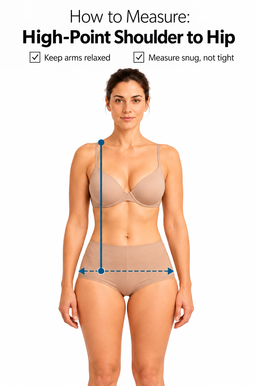 How to measure highpoint shoulder to hip