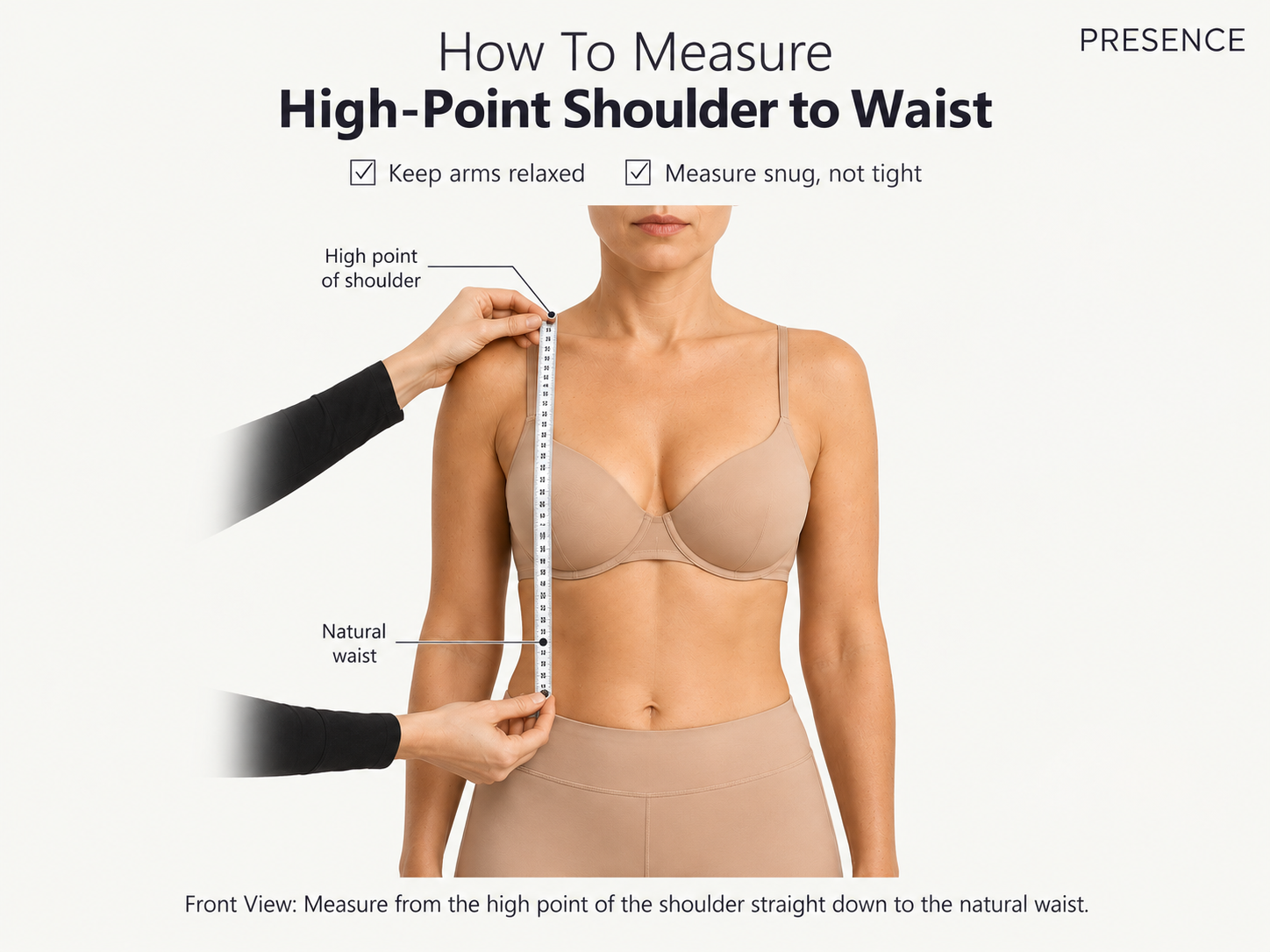 How to measure highpoint shoulder to waist